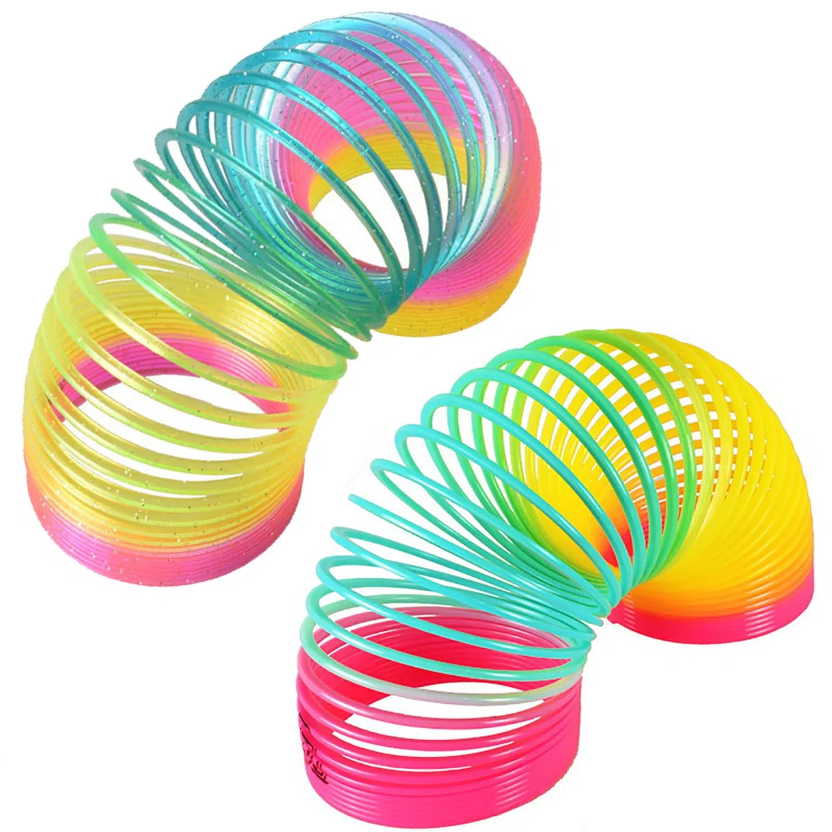 2 pcs Ressort Jouet Ressort Magique Chat Rainbow Twirler Slinky Cadeau d'anniversaire pour Enfant