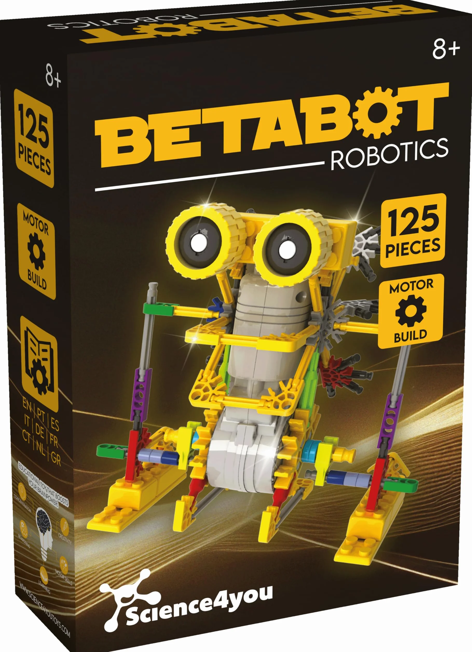 Science4you Betabot Robot pour Enfant - Kit Robot à Construire 126 pièces - Jeux de Construction Cadeau Garçon Fille 6-10+ Ans