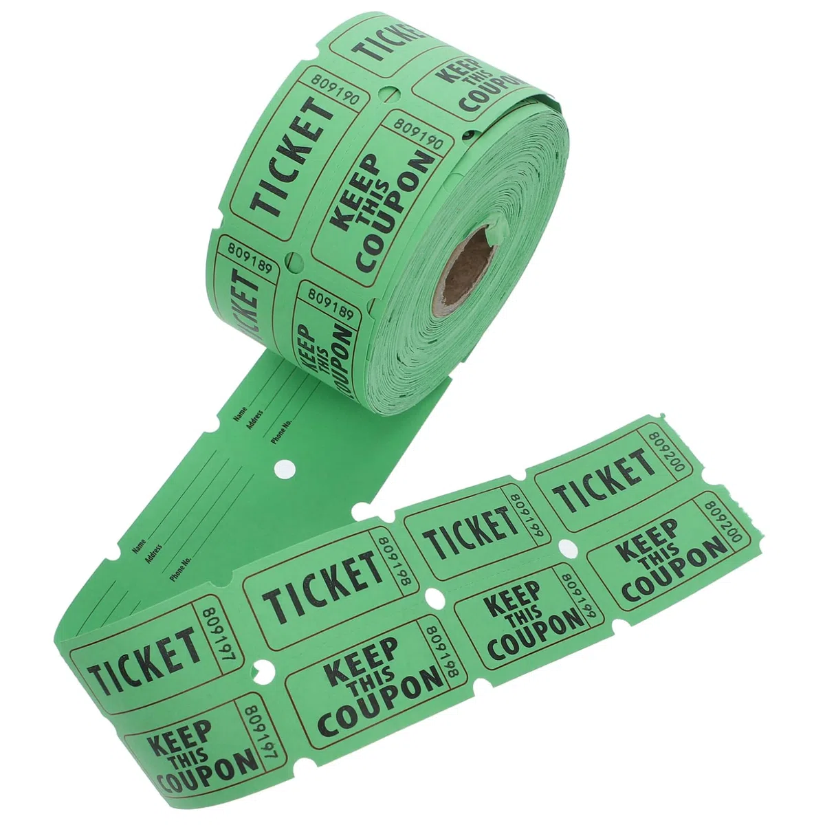 VILLCASE Billets de Tombola Doubles 8,5 Cm Rouleau 500 Tickets Perforés Numérotés Multifonction Événements Fêtes Noël Loisirs