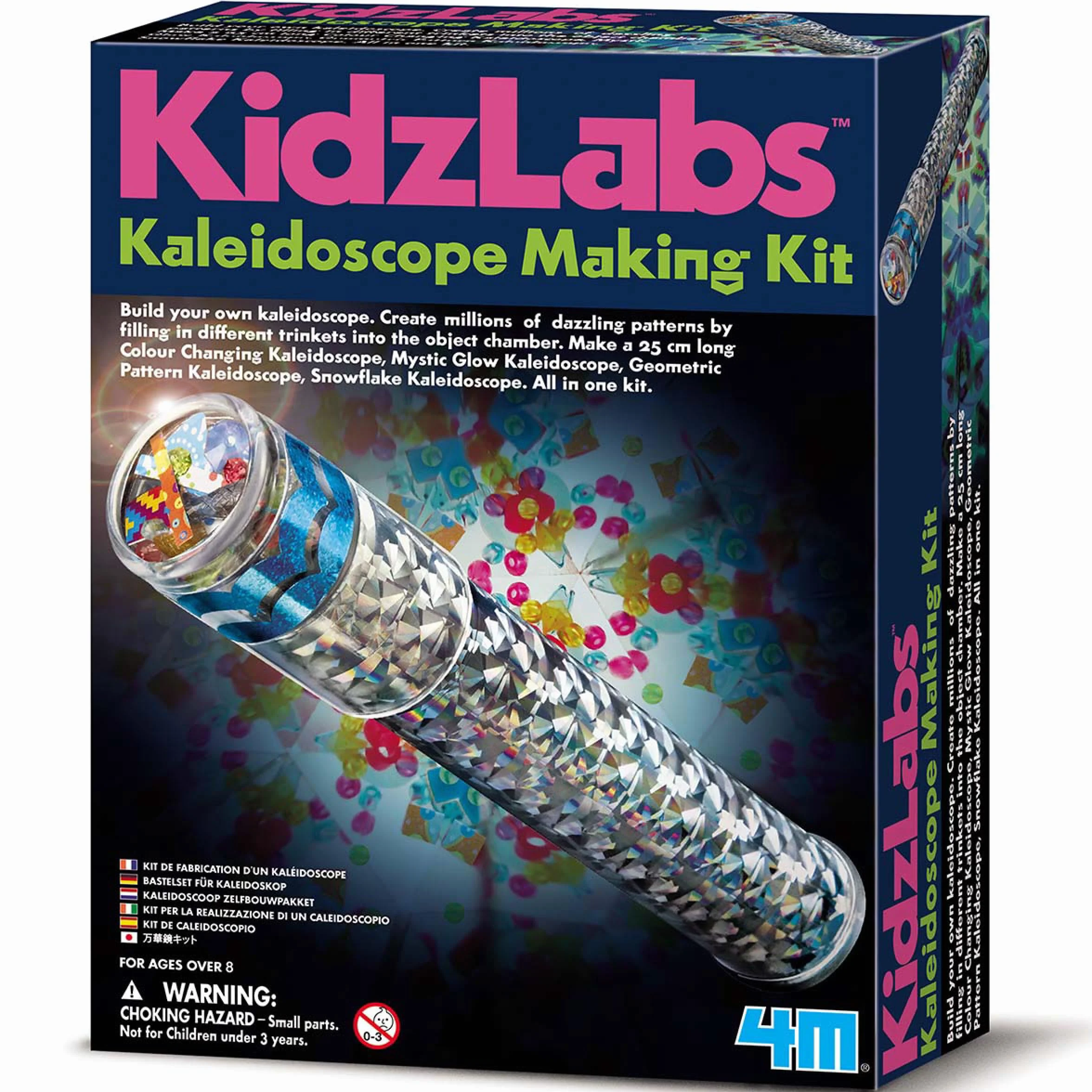 4M KidzLabs Kit de Fabrication d'un Kaléidoscope – Construction d’Instrument Optique – Jeu Éducatif DIY Enfant