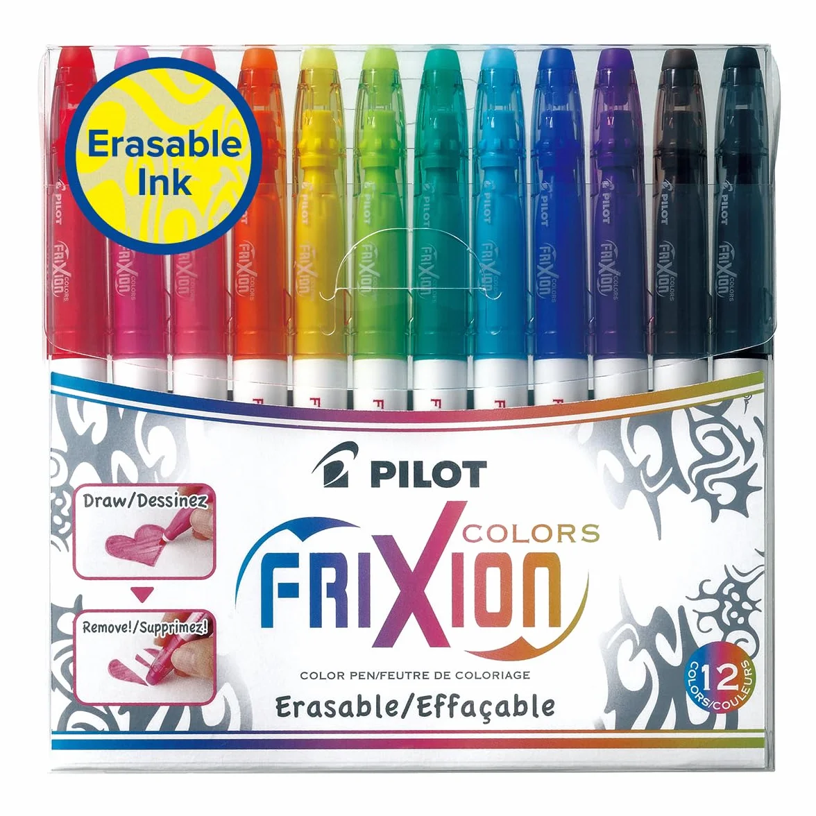 Pilot FriXion Colors Feutres Dessin Coloriage Encre Thermosensible Effaçable Ultra Lavable Pointe Moyenne Conique