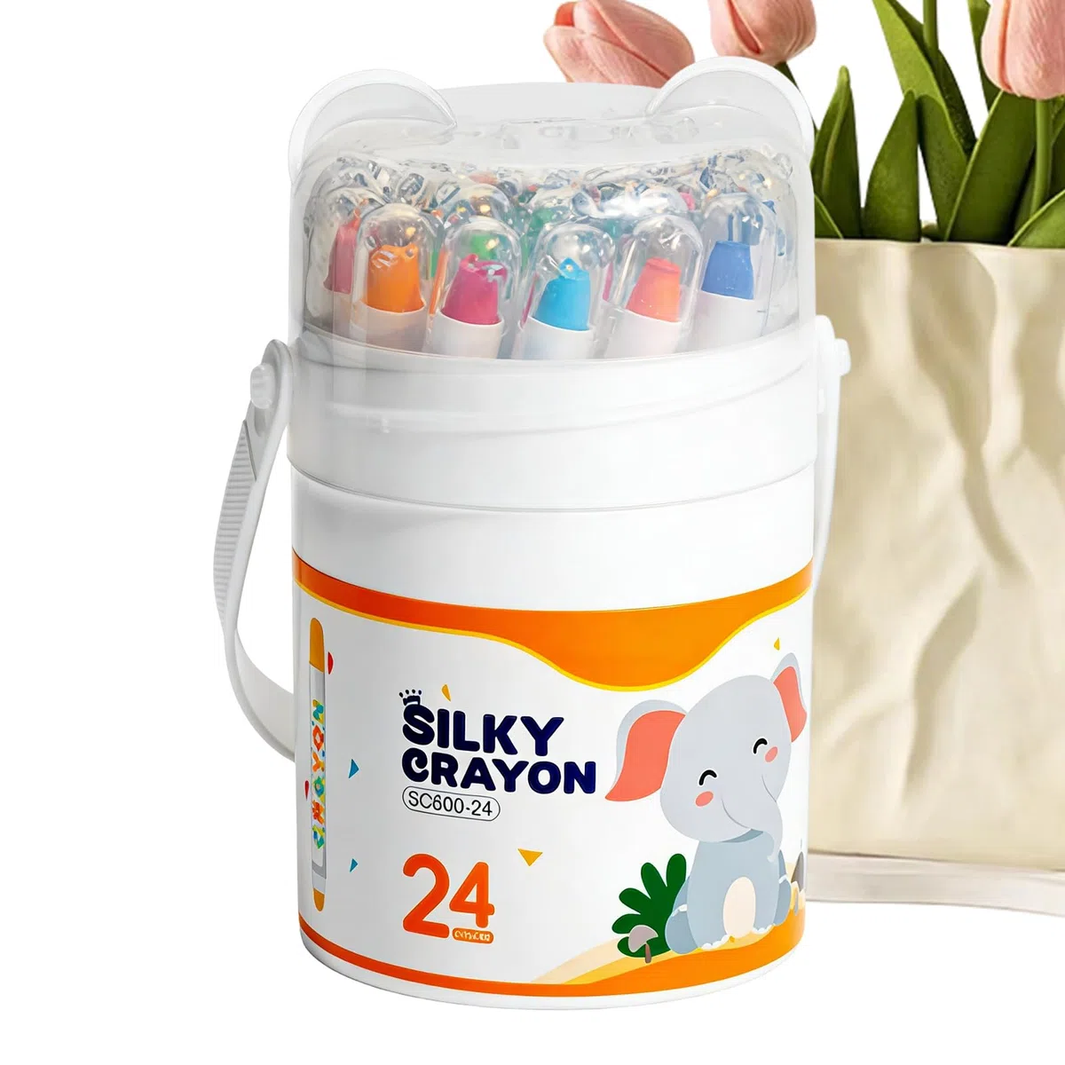 Crayons Pastels à l'Huile,24 Couleurs Ludiques Solubles à l'Eau et Mélangeables | Peinture à l'Huile Soluble pour et Activités Intérieures - Pour Garçons Filles Salle De Classe Bureau Voyage