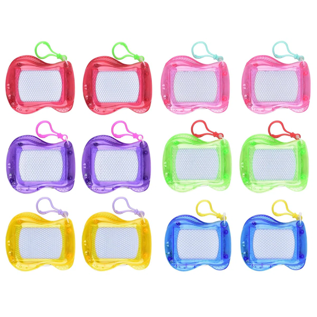 12 Pièces Mini Tableaux à Dessin pour Enfants, Cadeaux Fête Anniversaire, Porte-Clés, Tableau Effaçable, Tombola, Sac Anniversaire, Petits Objets, Prix Pinata (12)