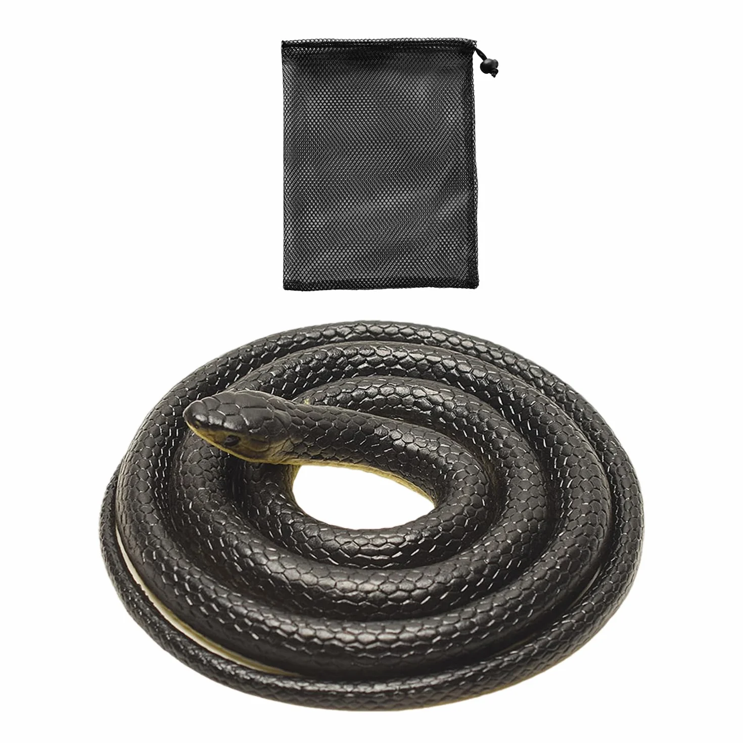 Faux Serpent Astucieux Jouet Réaliste avec Sac de Rangement