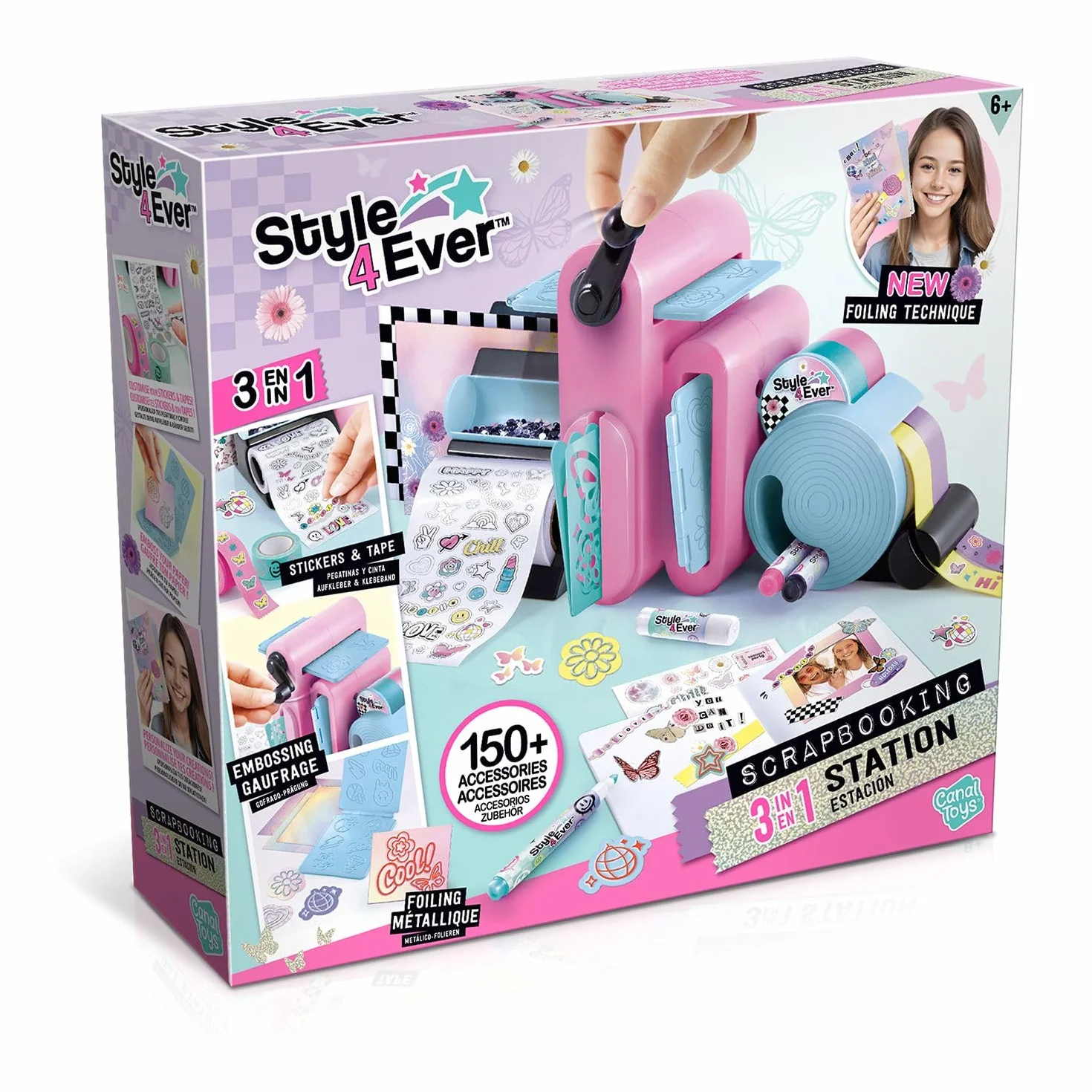 Canal Toys Style 4 Ever Le Studio de Scrapbooking 3 en 1 pour Enfants de 6 Ans+ Activité Manuelle Loisir Créatif