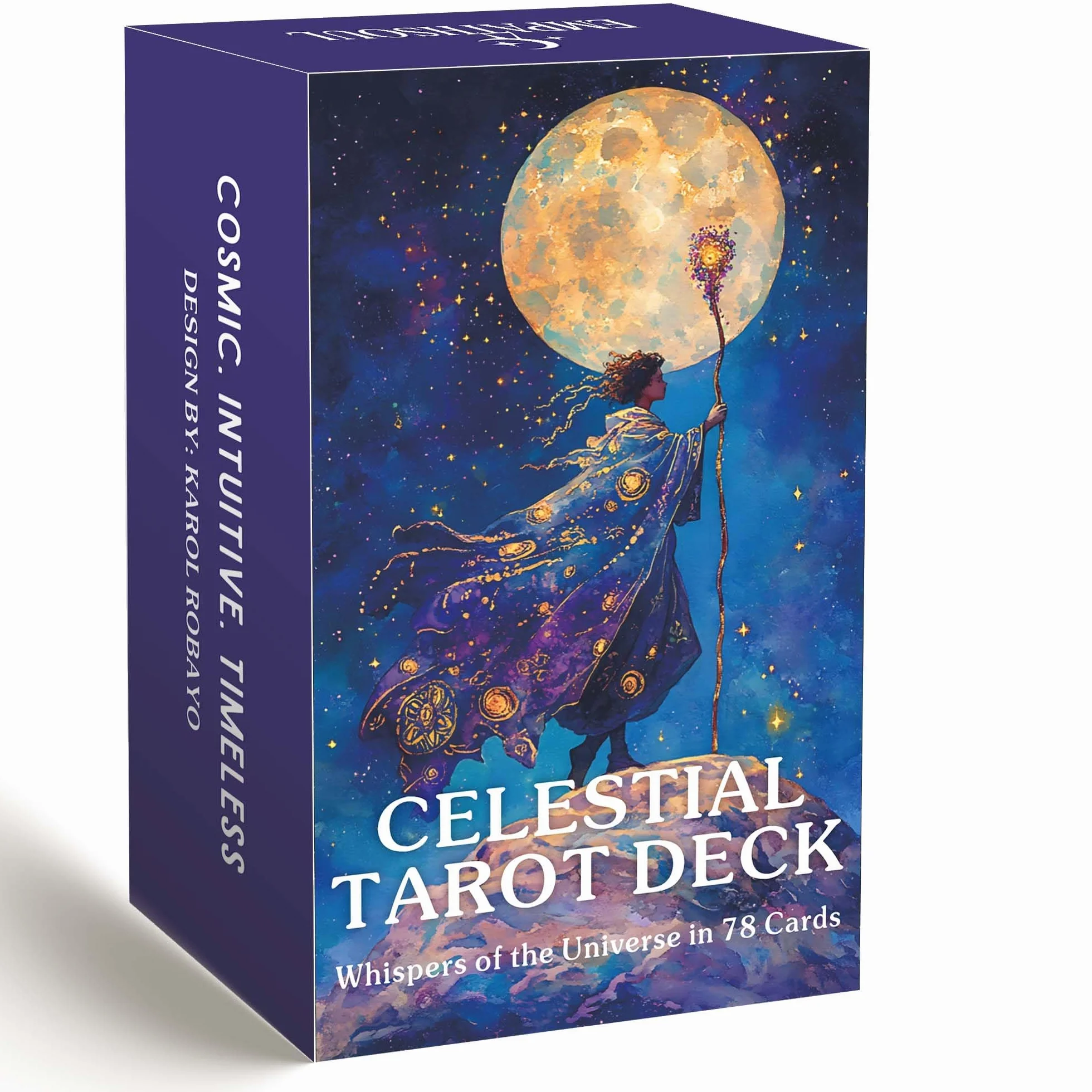Jeu de tarot céleste avec guide pour débutants, divination ombre et lumière