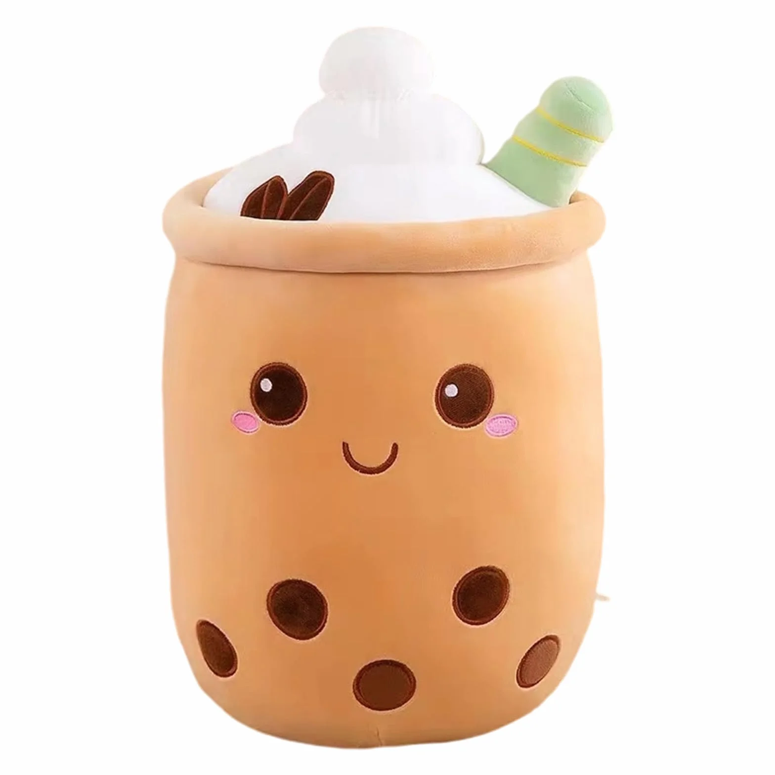 Peluche Bubble Tea 35cm Oreiller Doux Boba Coussin Kawaii Tasse de Thé au Lait Décoration Mignonne