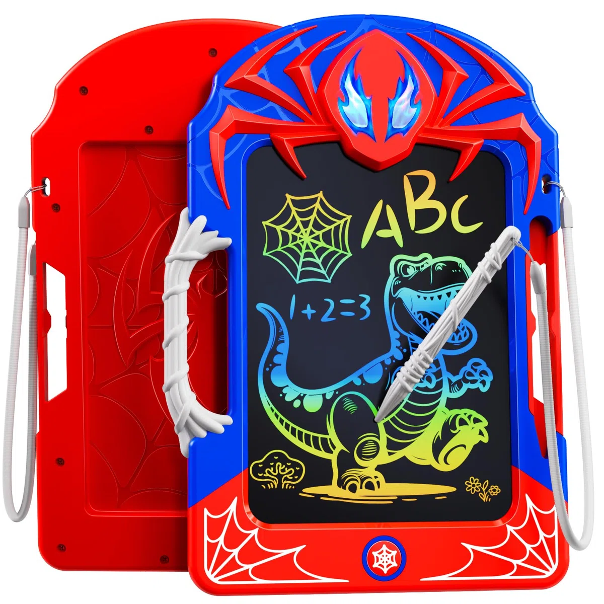 Kidluna Tablette LCD Dessin avec Stylet Web & Poignée, Ardoise Magique Effaçable Enfant 2-8 Ans, Jouet Cadeau Garçon 2 3 4 5 6 7 8 9 10 12 Ans, Jouet Jeux Educatif Cadeau Enfant 3-12 Ans Garçon