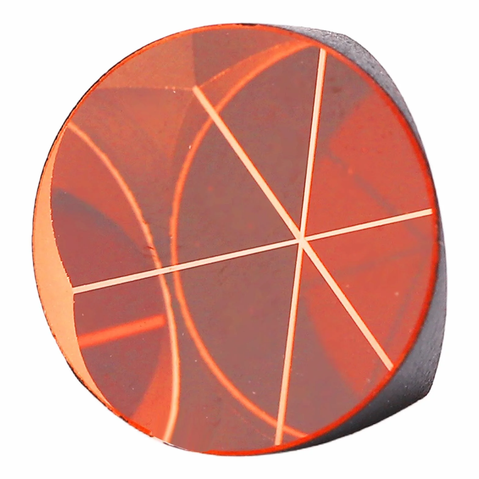 SEAFRONT Prisme de Cube d'angle 12.7mm avec Placage de Cuivre Prisme Conique d'Arpentage Mini Prisme Réflecteur pour Station Totale