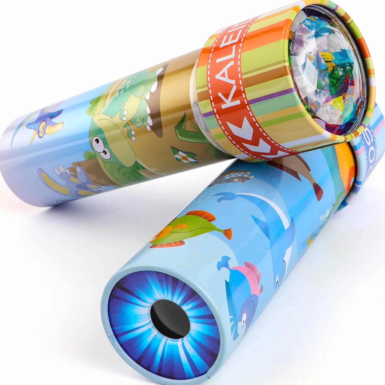 Kaléidoscope Classique pour Enfants avec Corps en Métal, 2 Pièces, Cadeau d'Anniversaire