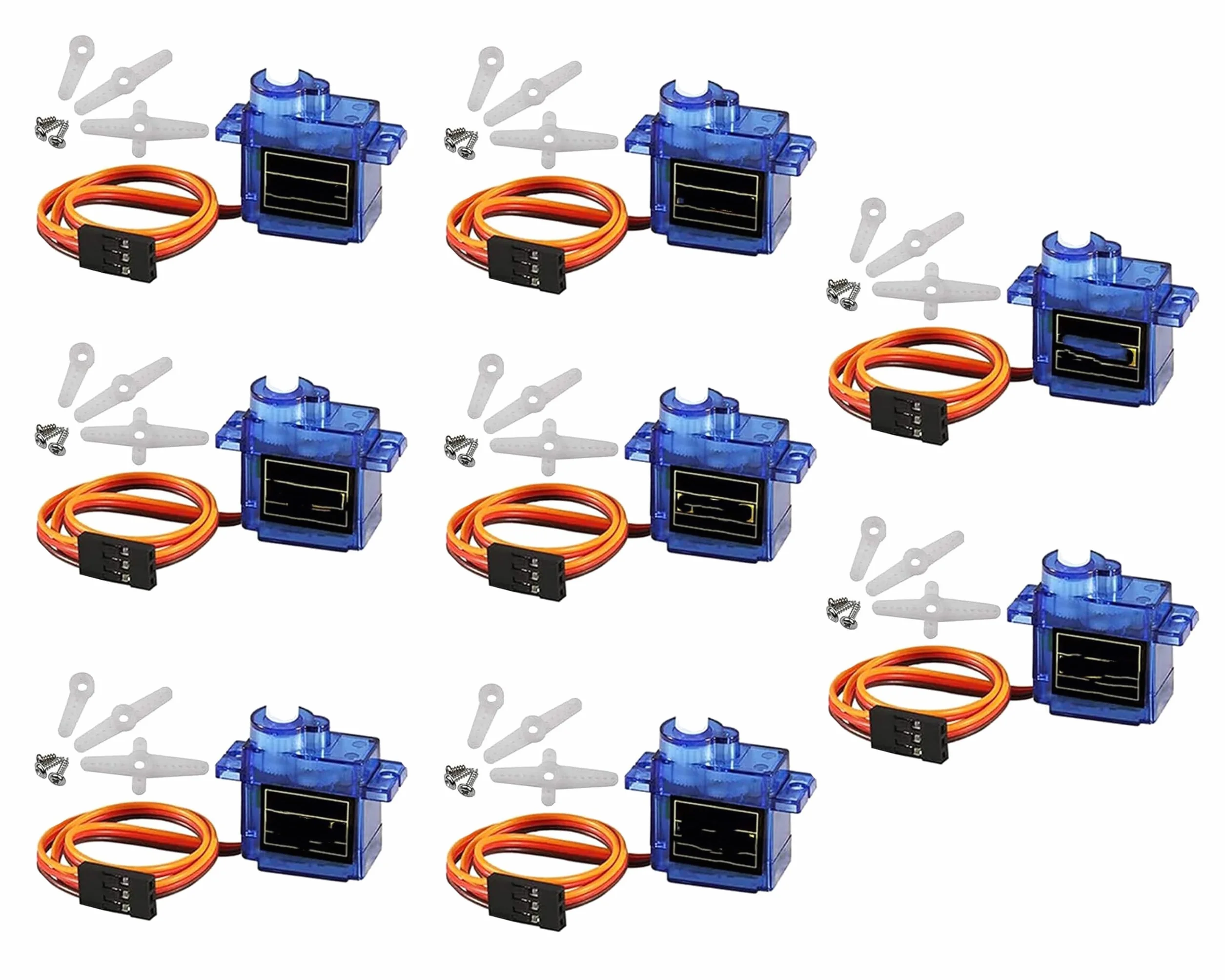 HUAZIZ 9G Micro Servomoteur Kit 8 Pièces pour Robot RC Arduino