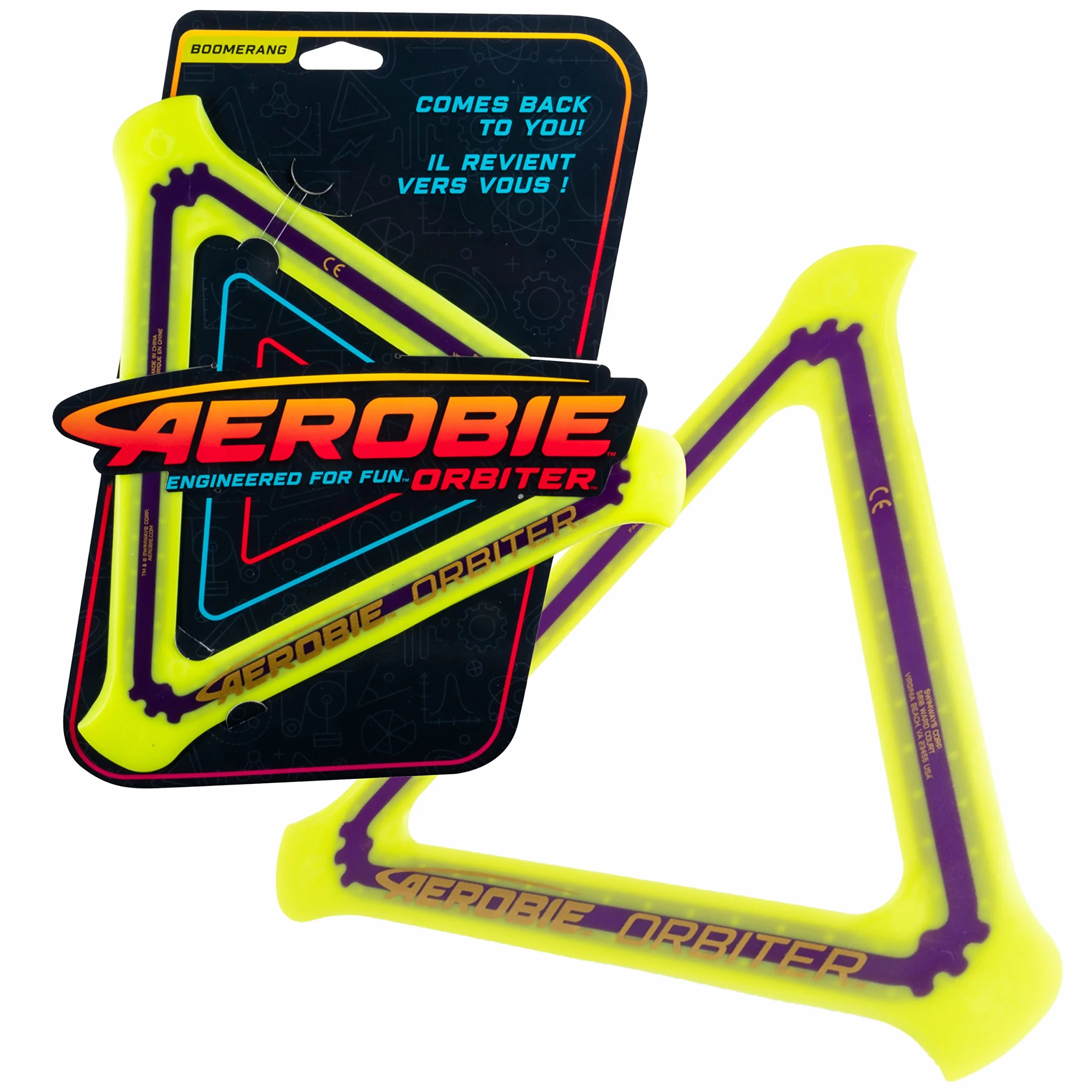 Aerobie Boomerang Orbiter 24,5 cm couleurs assorties on est fournis