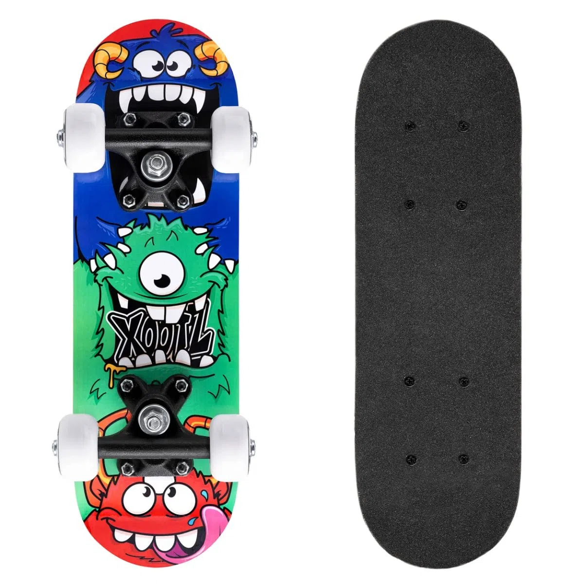Xootz Mini Skateboard, Motif Licorne ou Monstre, 43,2 cm, pour Enfants, garçons et Filles, à partir de 3 Ans