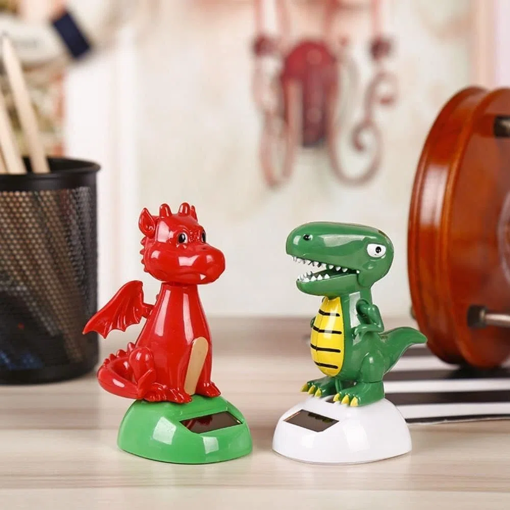 Dinosaure dansant vert à énergie solaire, décorations de danseuse balançoire, pas besoin de piles, tableau de bord, décoration d'intérieur, cadeaux d'anniversaire, kits de décoration à énergie solaire