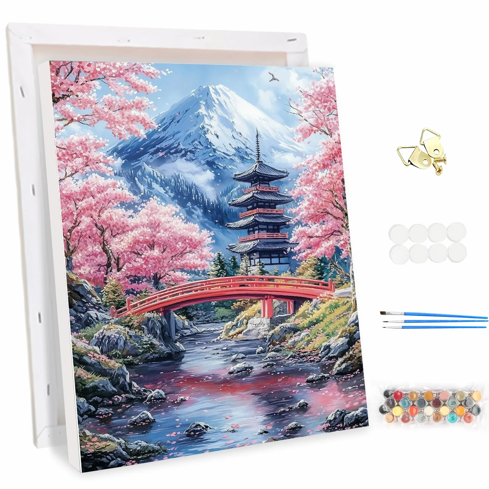 MEIYUDA Peinture par numéros adultes 30x40 cm kit toile paysage fleurs cadre décoration maison cadeau
