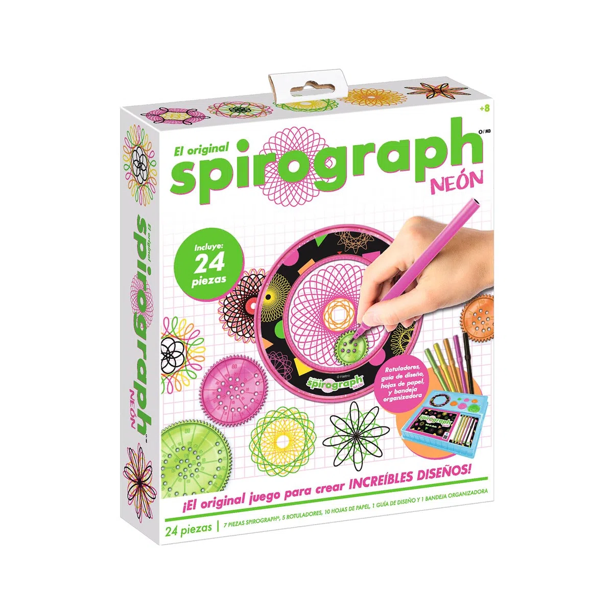 Spirograph Neon | Spirographe | Mandala Designer | Kit Mandala Enfant Et Adulte | Kit Dessin Enfant | Cadeau Fille 8 Ans | Jeux Creatif