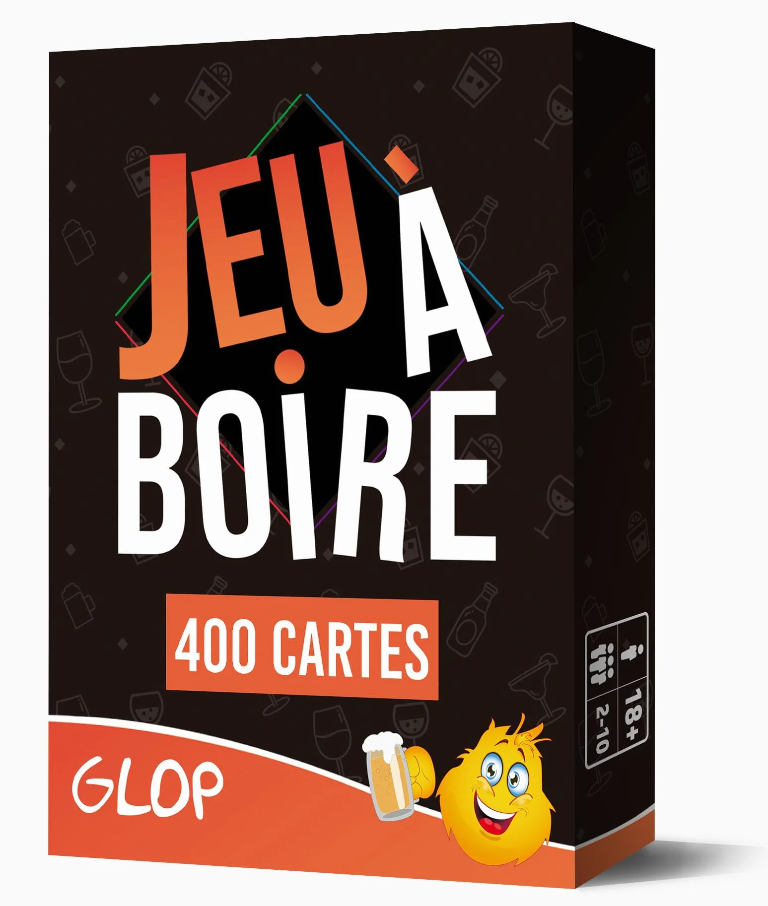 Glop Jeu de Société Adulte à Boire, Dynamisant pour Soirées et Apéritifs, Jeux de Cartes à Boire, Jeu d'alcool
