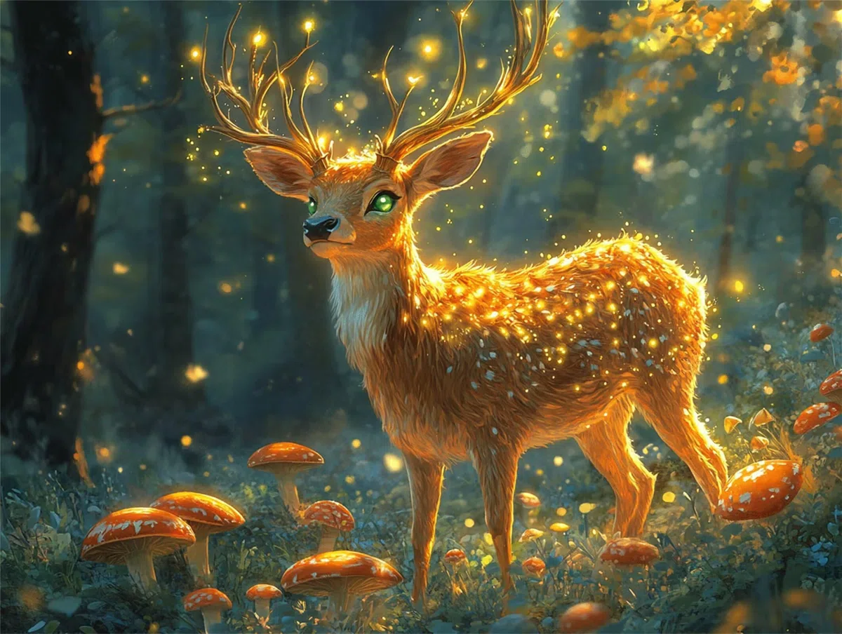 Puzzle 5000 Pièces Adultes Le cerf Puzzles Classiques Les Champignons n-413
