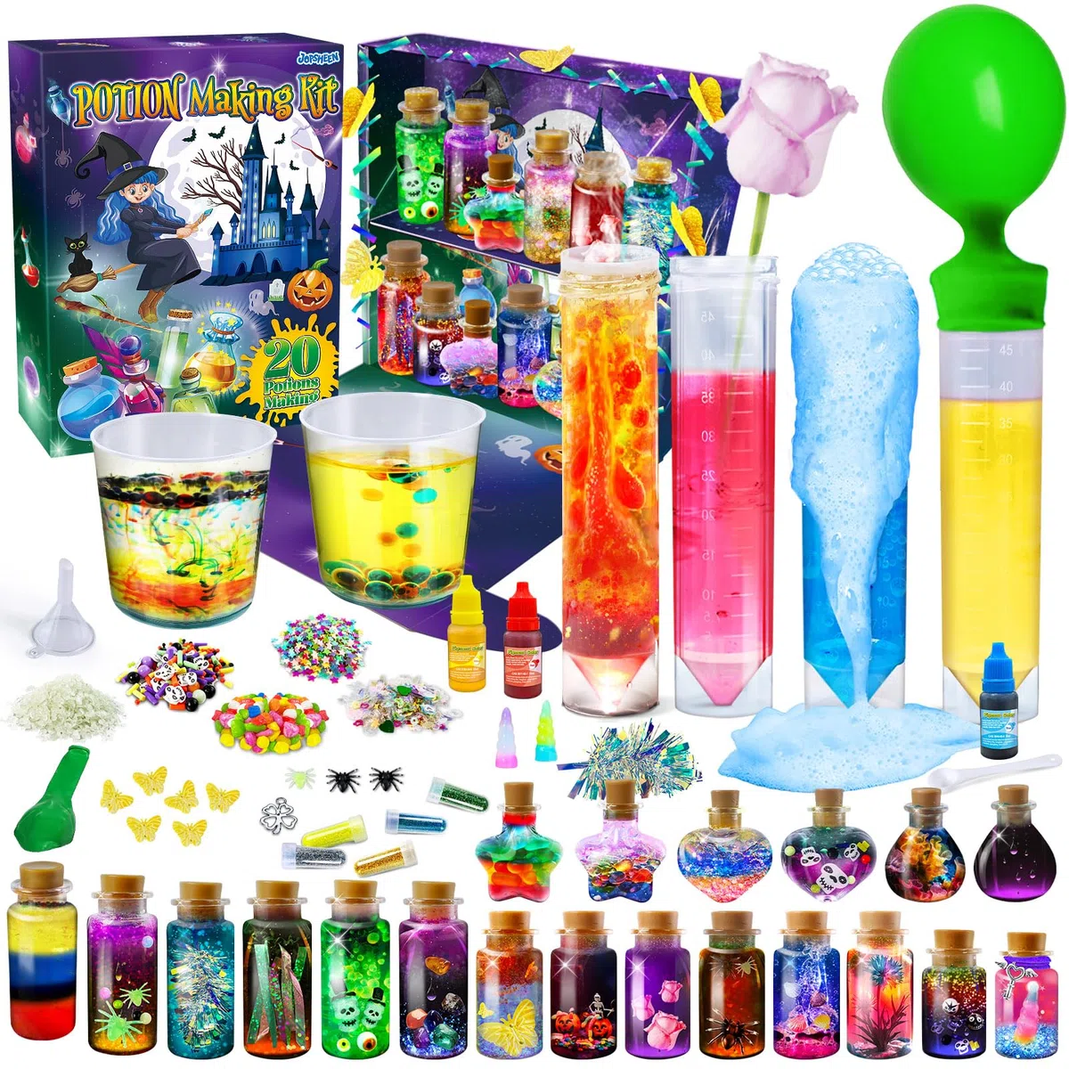 Kit de Fabrication de Potions Magiques pour Enfants, Set Créatif DIY pour Fabriquer des Potions Magiques, Jouet Éducatif pour Enfants à Partir de 8 Ans