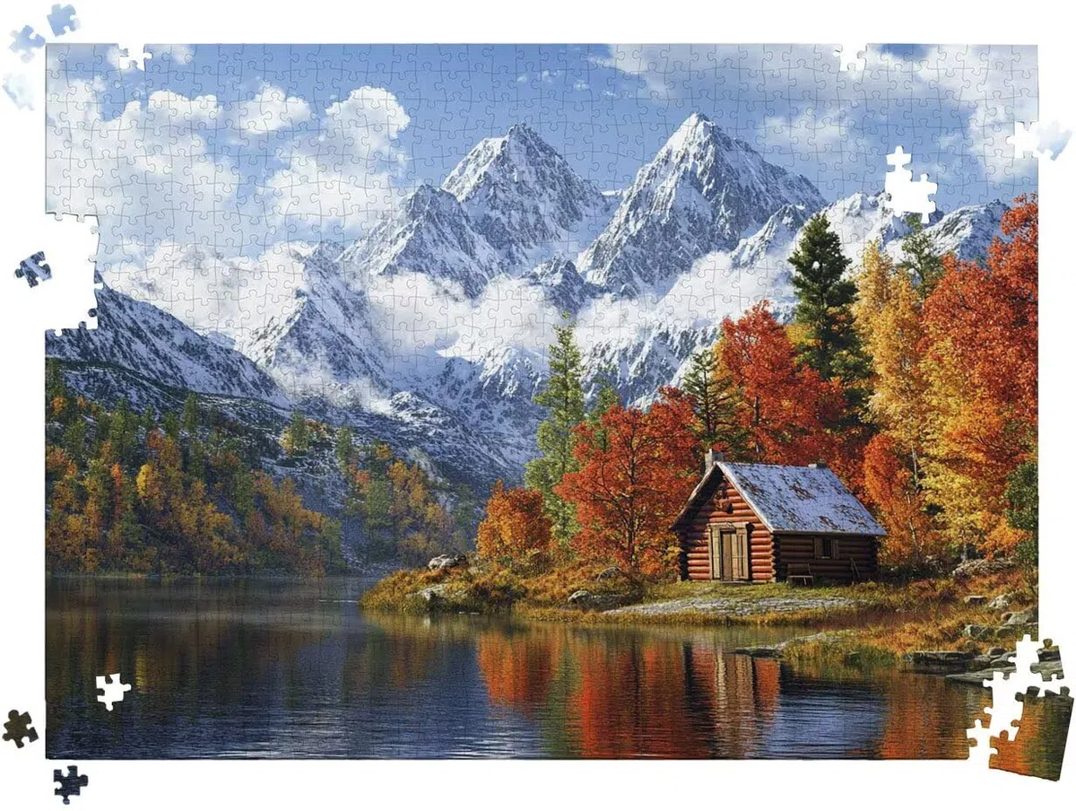 Puzzle 5000P Pièces Paysage Cabine-2, Puzzles Bois 61.6 x 41.5 in, l0-314