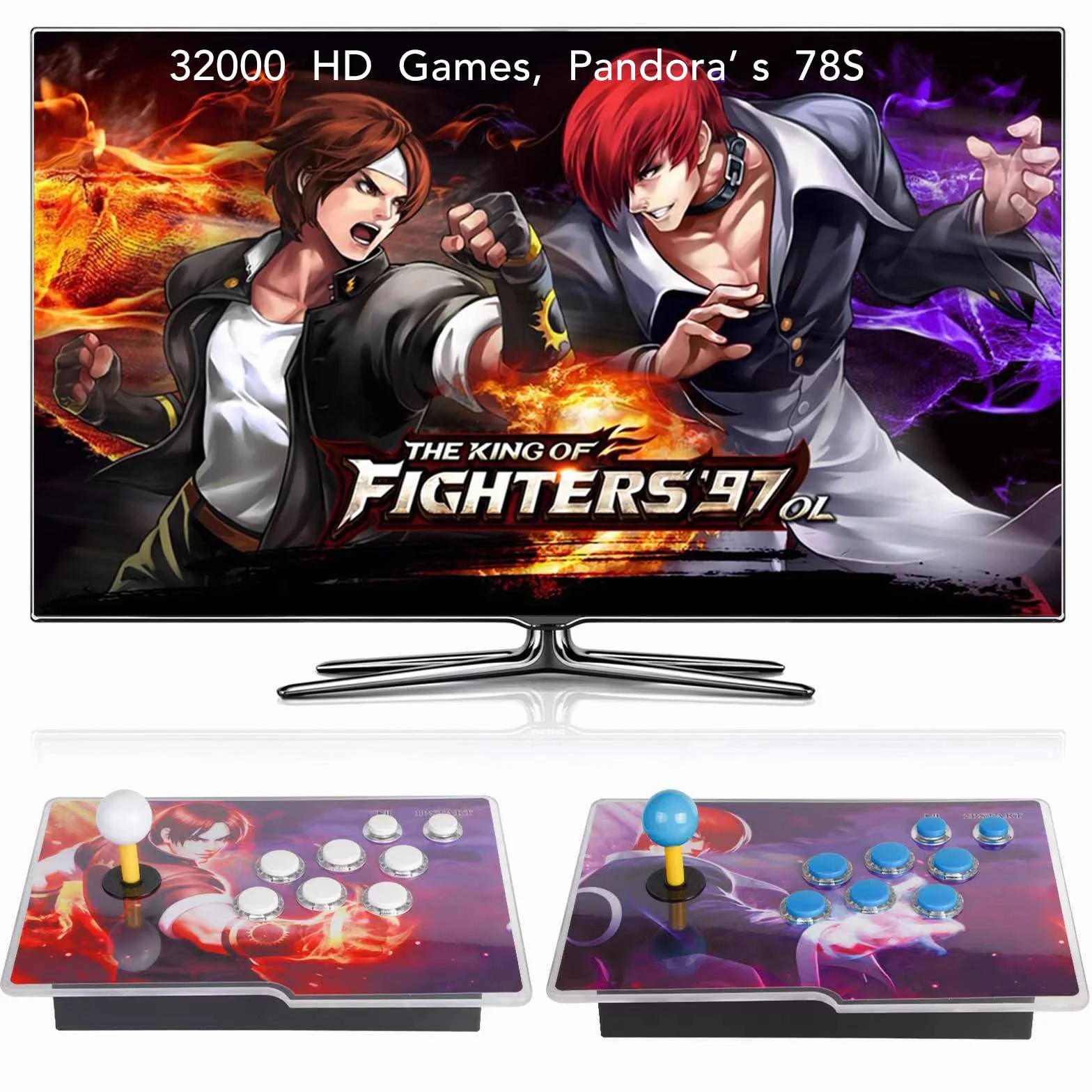 [5000 jeux en 1] Boîte Pandora 30S Rétro Jeux Arcade Console de jeu avec deux hôtes séparés Compatible PC & Projecteur & TV Jeux 3D 1 à 4 joueurs Catégorie Favorite Liste