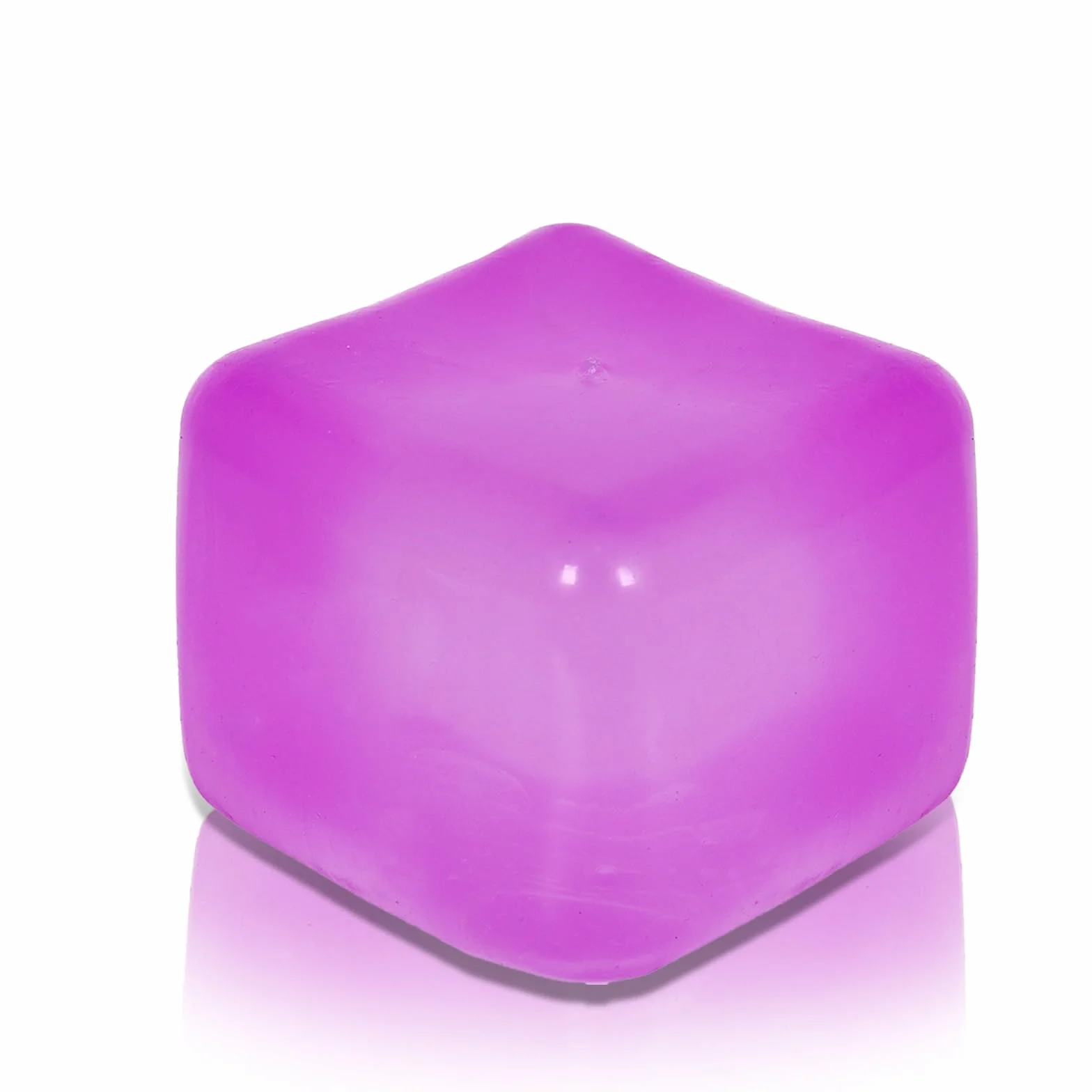 Grande Balle Anti-Stress Ice Cube 7 cm – Cube Squishy Sensoriel à Presser, Jouet Fidget Relaxant, Boîte Cadeau (Purple)