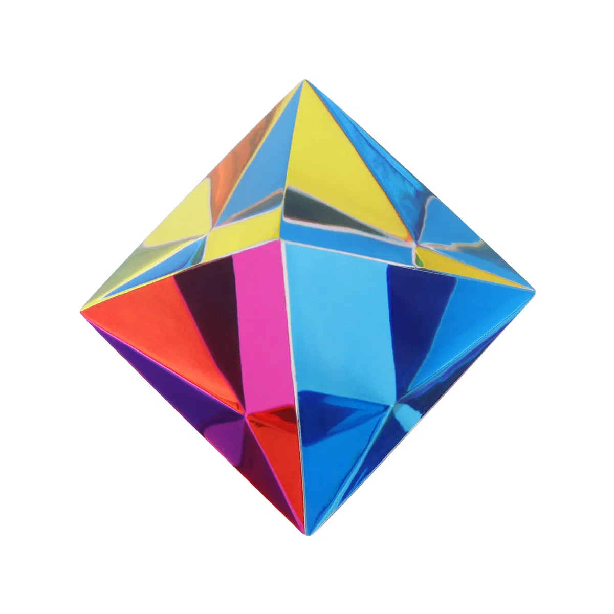 CMY Couleur Orthoctaèdre, Prisme octaèdre régulier de 46 mm (1,8 Pouce) pour la décoration de la Maison ou du Bureau, Jouets de Bureau STEM/Steam Panier de Pâques pour Enfants