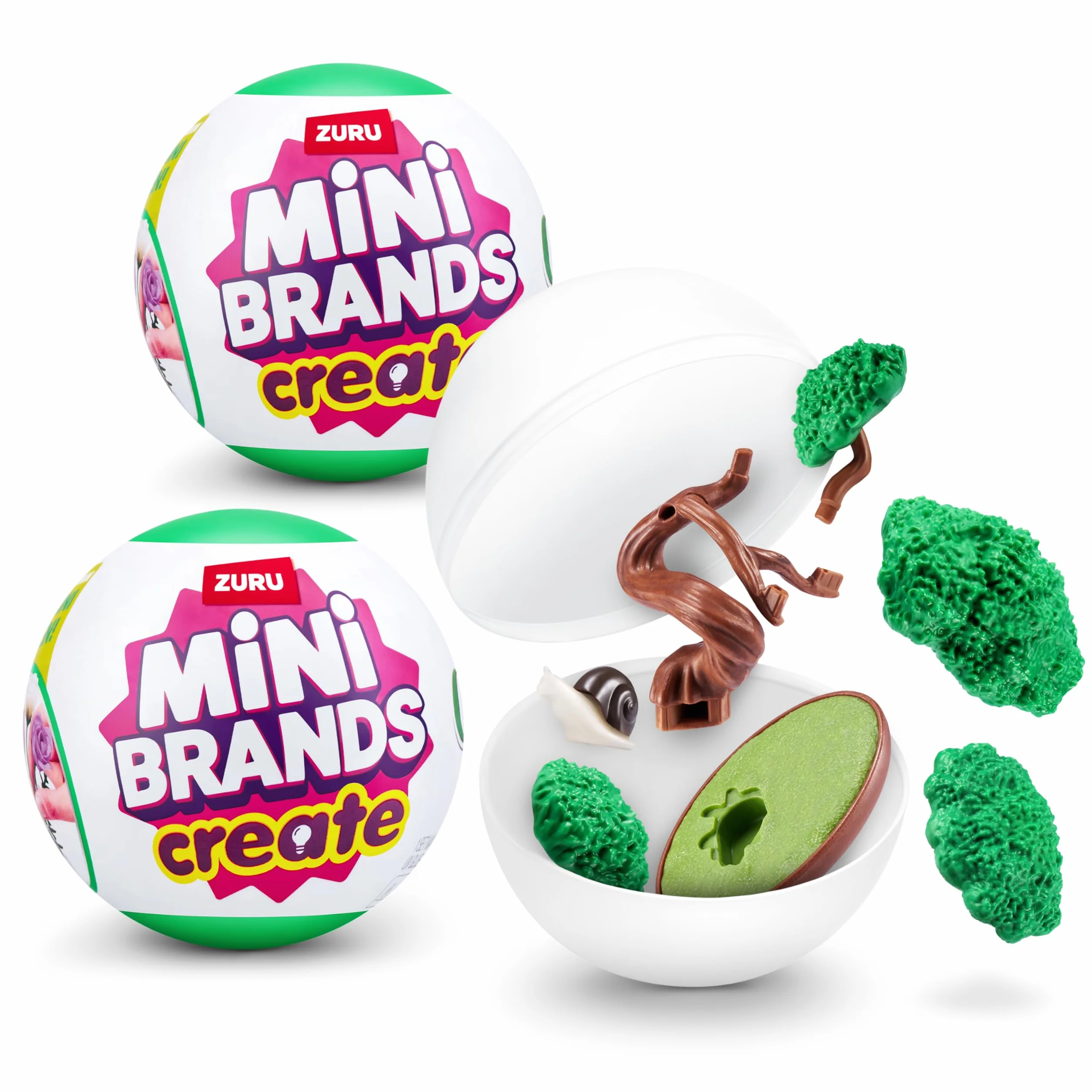 ZURU Mini Brands Create Garden, Capsule avec Reproductions Miniatures de Plantes à Collectionner
