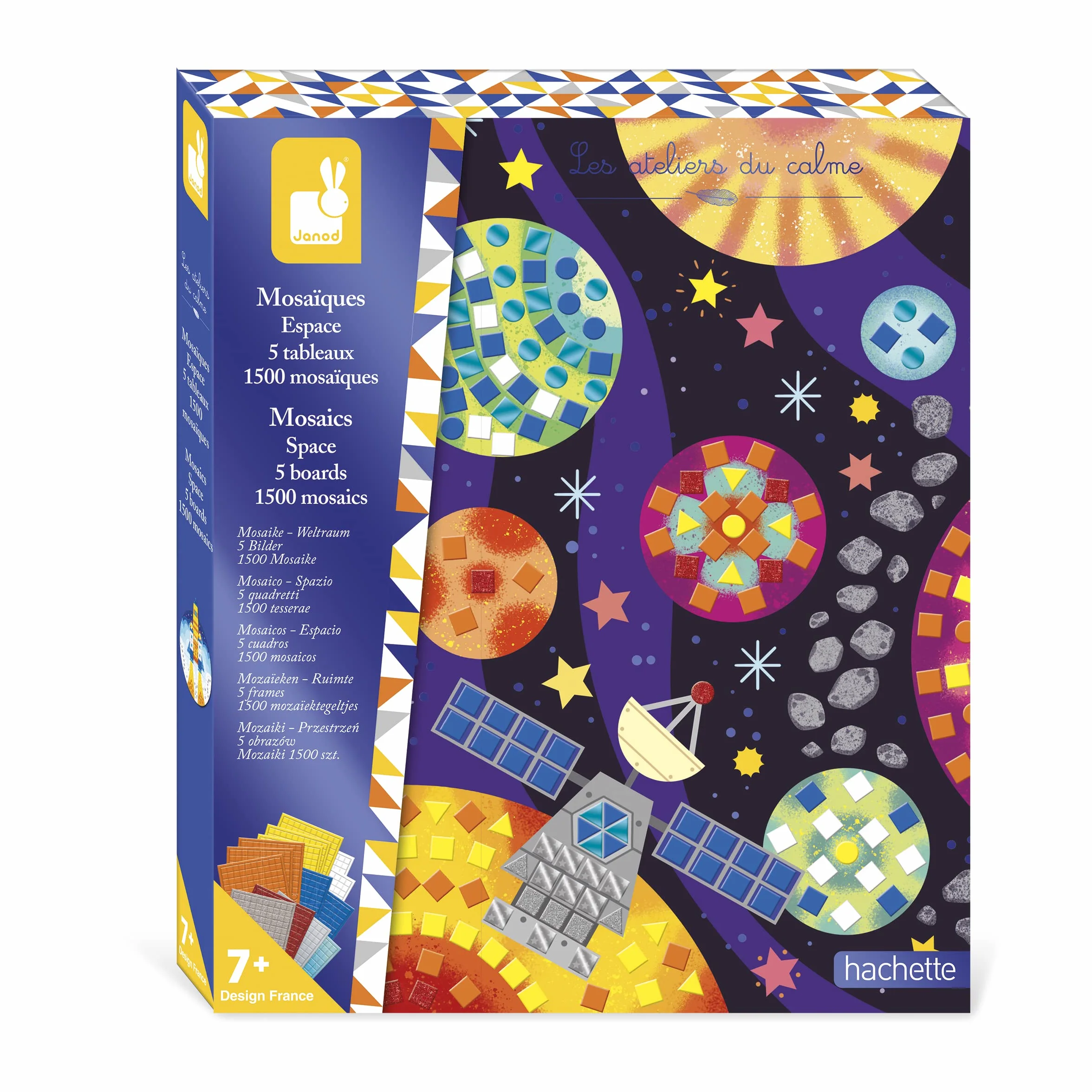 Janod Coffret Mosaiques en Mousse Espace Les Ateliers du Calme Kit Loisir Créatif Enfant Dès 7 ans