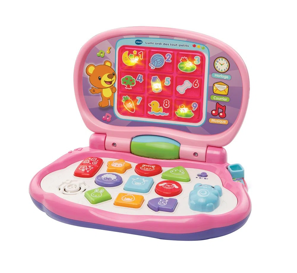 VTech - 191255 - Lumi ordi des Tout-Petits Rose - Contenu en Français