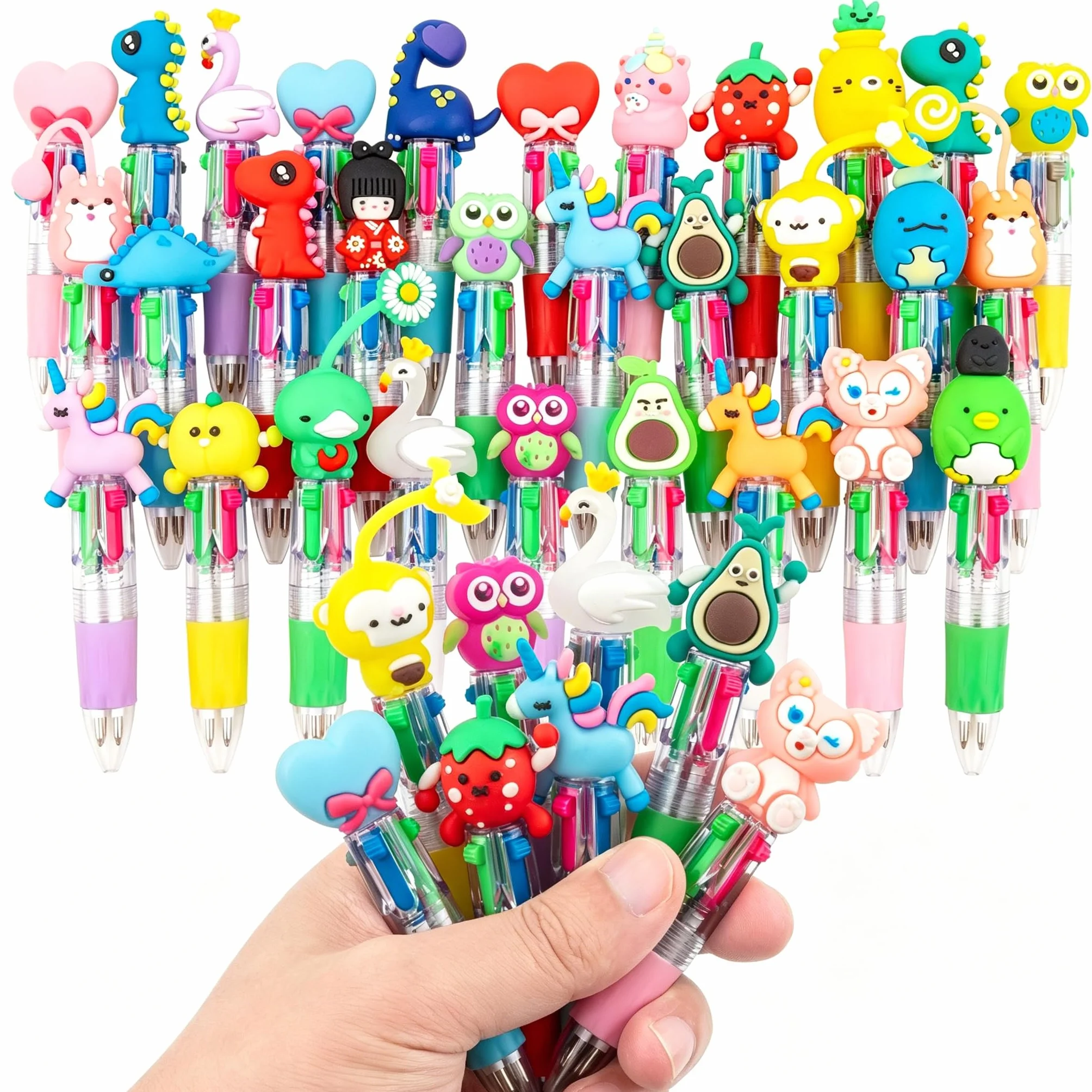 Leyun Pack de 30 Stylos 4 Couleurs pour Enfants