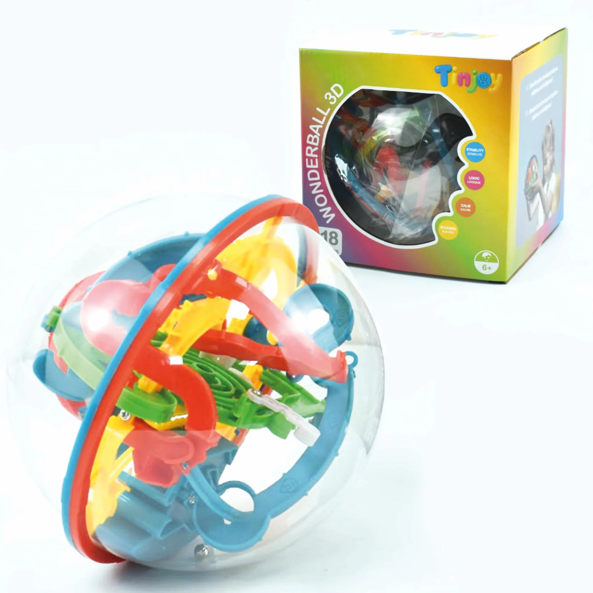 Boule Labyrinthe 3D 118 Défis Puzzle Casse-Tête Enfant 6 Ans+ Jeu Logique Éducatif Niveau Difficile 20 cm