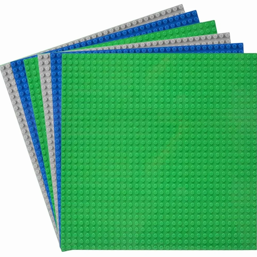 Lot de 6 Plaques de Base Classiques 32x32 Goujons Panneaux de Construction Empilables Compatible Grandes Marques