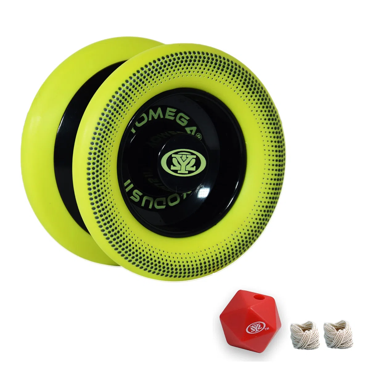 Yomega Xodus II YoYo – Comprend la technologie de roulement à roulettes, des jantes en caoutchouc et un design en forme d'aile – YoYos professionnel Responsive Level Play (noir jaune)