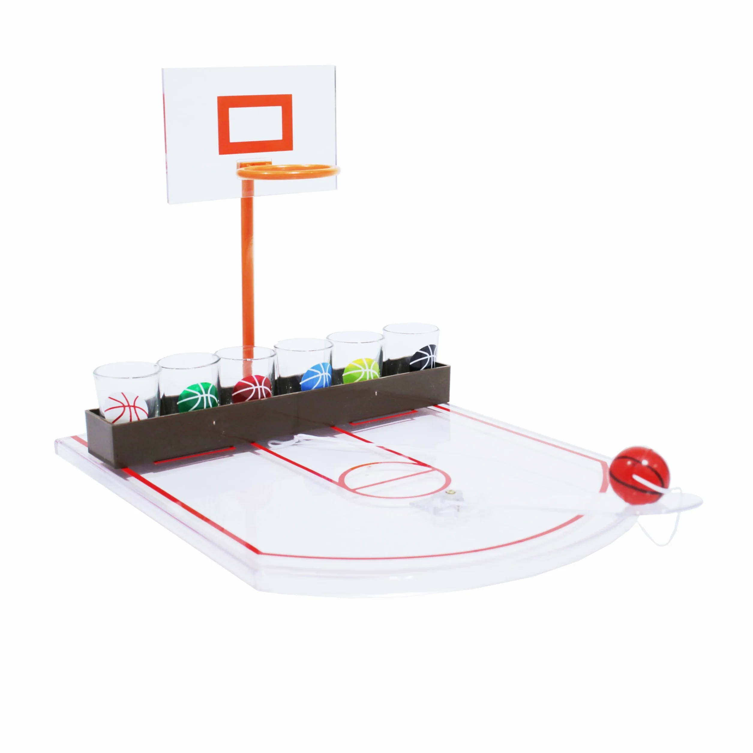 MISTER GADGET MG3039 Jeu à Boire Basket Amusant Soirées PP Verre 31x24x22.5 cm Blanc