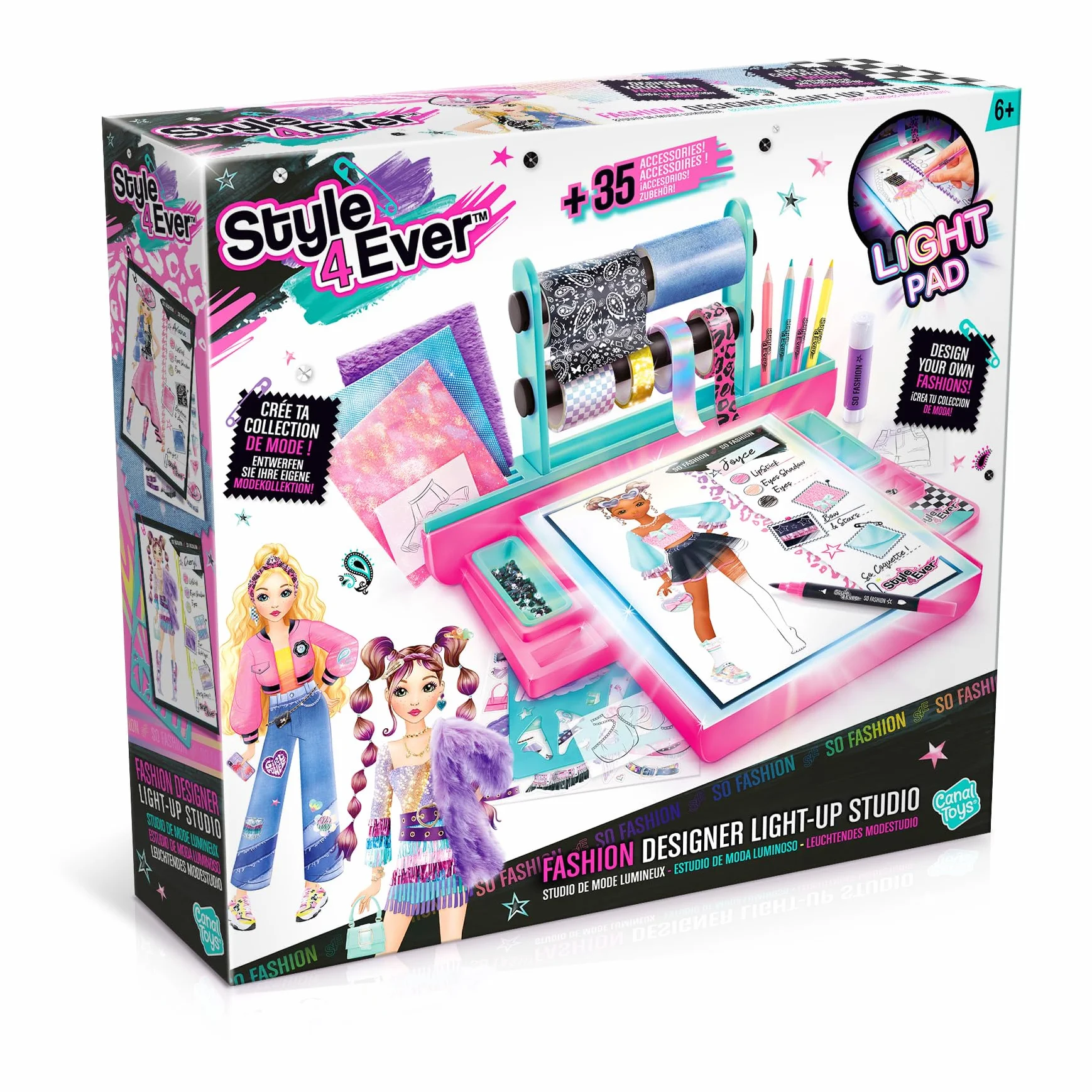 Canal Toys Style 4 Ever Studio de Mode Lumineux Fashion Designer Jouet Enfant 6 Ans+ 35 Accessoires OFG 303