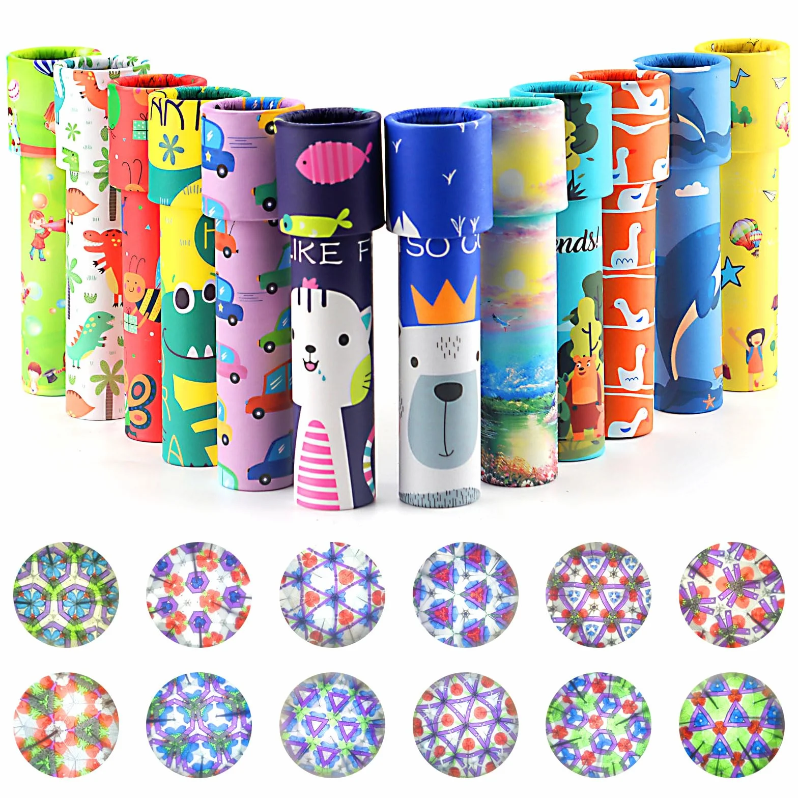 Kaléidoscope Jouets Rétro Vintage Educatifs Cadeaux pour Enfants 12 Pièces