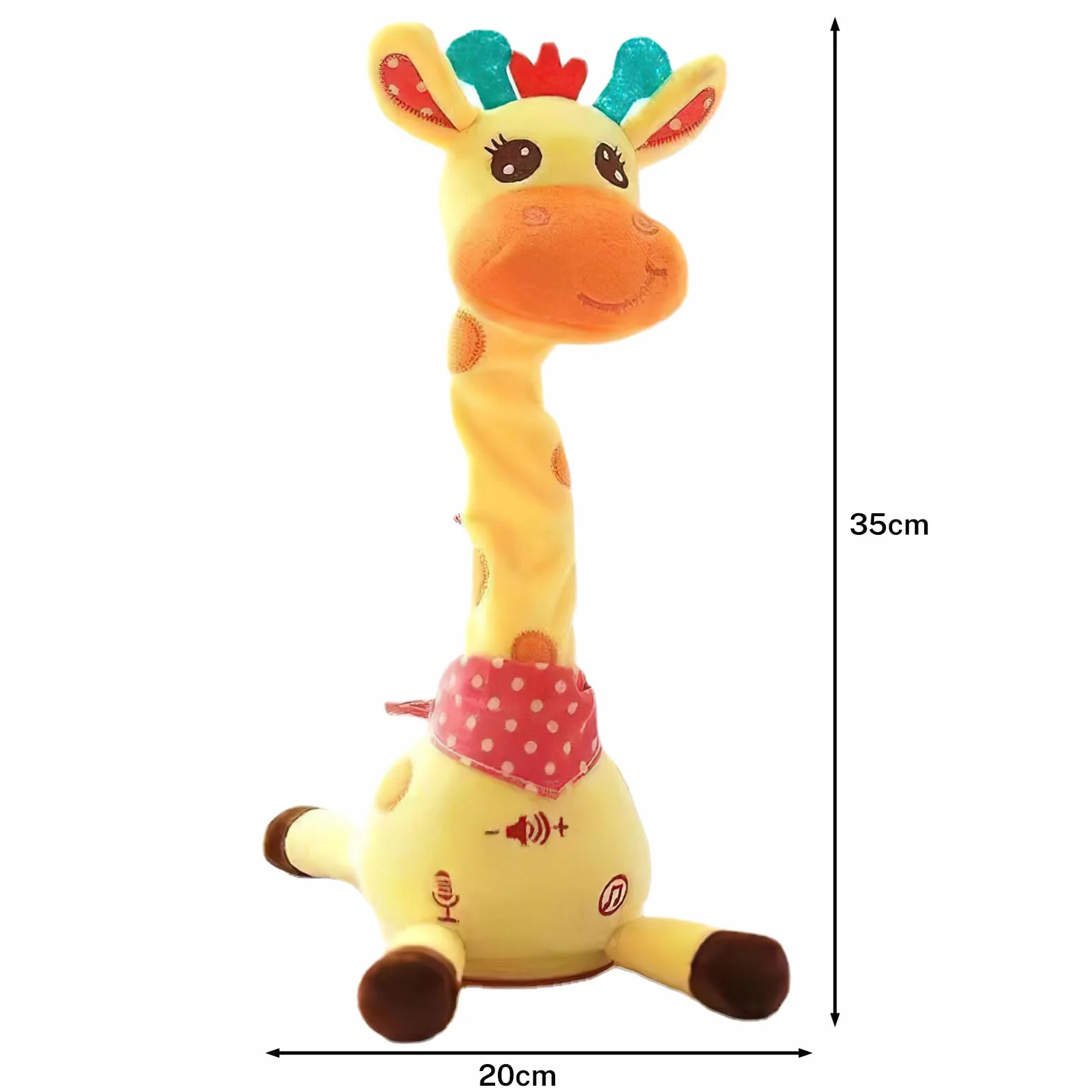 Jouet Girafe Dansant Chantant Parlant Interactif pour Bébé avec Contrôle du Volume Éducatif 0-6 Ans