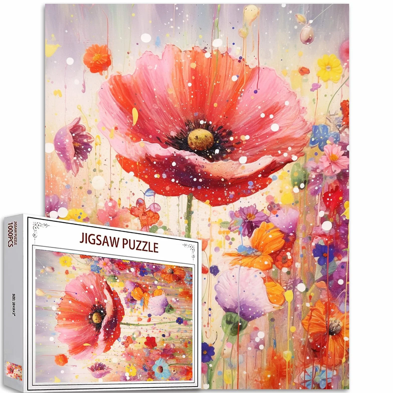 Tucocoo Puzzle Coquelicot Rouge 1000 Pièces Décoration Murale Cadeau