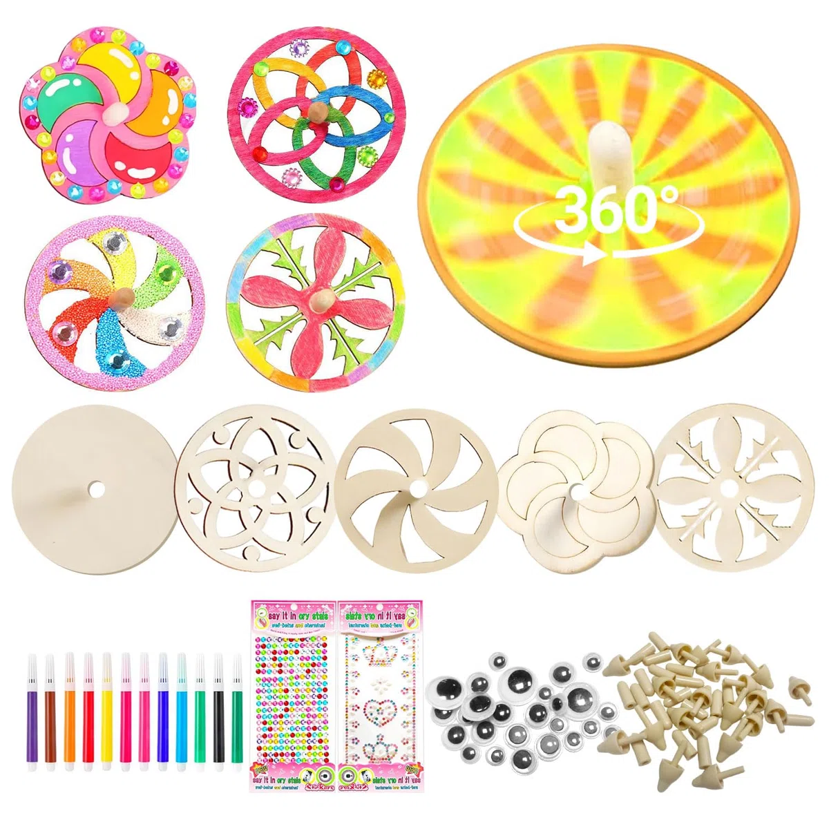 20 Pièces Toupie Bois Toupie en Bois Peindre pour Les Travaux Classe Les Activités Familiales et Les Cadeaux d'anniversaire